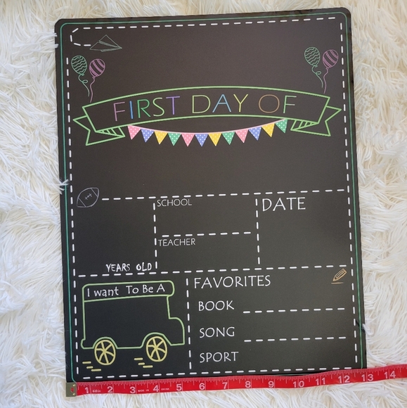 First and Last day of school chalkboard sign Fall Summer Back To School Kids - Picture 4 of 5